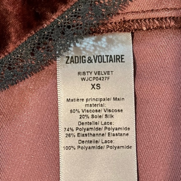 NWT Zadig & Voltaire Risty Velvet Bordeaux Lace Maxi Dress - Picture 12 of 13